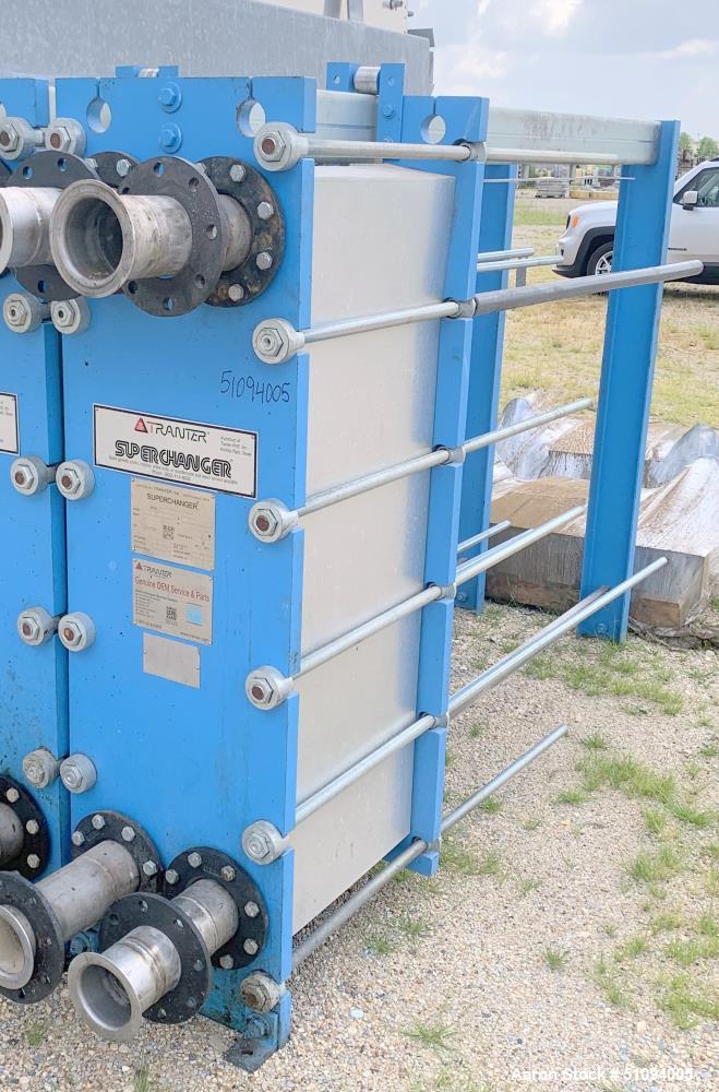 Used Tranter GX Series Superchanger Plate Heat Exchanger – 316 Stainless Steel, 677.27 Sq Ft, 150 PSI